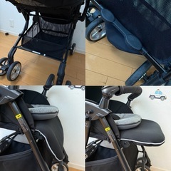 Cradle クレイドル ベビーカー La•Curun オート4輪 黒の画像