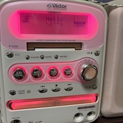 Victor 貴重なMDコンポピンクで可愛い☆動作確認済の画像