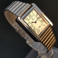 【レクタングルシルエットに単連ブレスがジャストフィット/新品】日付 WMNS パールホワイト文字盤の画像