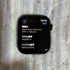Apple Watch 9！セルラーモデル 45mm デモ機 ミッドナイト バッテリー100%の画像