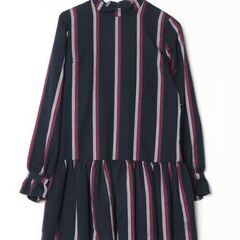 PAMEO POSE PAJAMA STRIPE DRESS 長袖ワンピースの画像