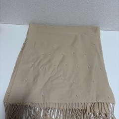 ショール　ベージュ　パール付