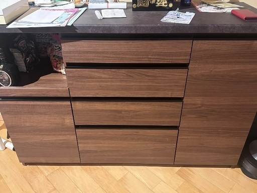 大塚家具　美品　ウォールナット　キッチン台　キッチンカウンター