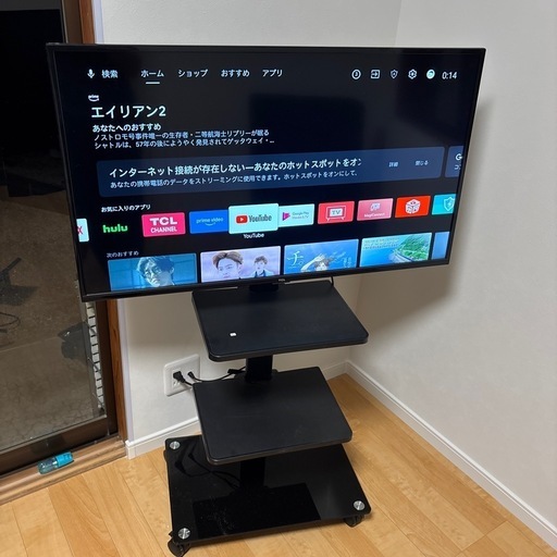 テレビ台付きTCL 40インチ android搭載テレビ 40S515
