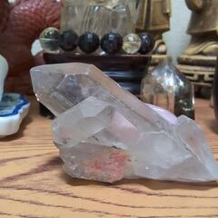 6点セット#天然水晶#観音像#六角柱#ハート#原石#龍の置物