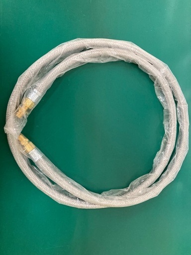 新品/未使用　椎茸乾燥機等の送油ホース　3m 先端真鍮製　外装φ15㎜ワイヤーブレード