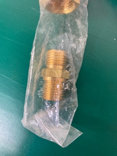 新品/未使用　椎茸乾燥機等の送油ホース　3m 先端真鍮製　外装φ15㎜ワイヤーブレード