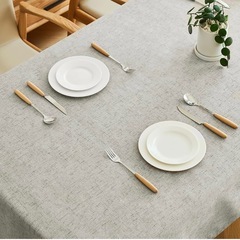 新品未使用品　テーブルクロス 140×180　厚手　グレーの画像