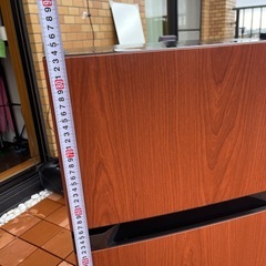 【受け渡し者決定】冷凍冷蔵庫　木目調の画像
