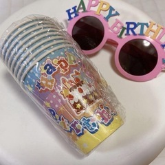 新品♡Happy Birthday♡バルーン♡風船♡コップ♡パーティーセットの画像