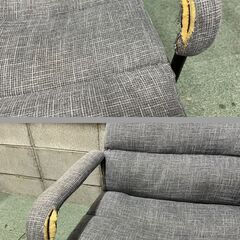NITORI ニトリ 肘付きパイプ高座椅子 レイ リクライニング グレー 幅57cm×奥行65cm～91cm×高さ88cm～100cm（座高37cm）の画像