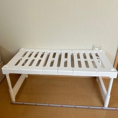 【6/29迄！】【伸縮整理棚】幅約74〜105cm 高さ約33c...