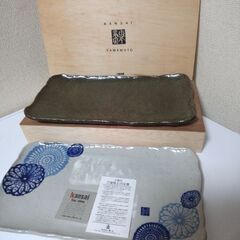 未使用　美濃焼　長角皿　長方形　大皿　Kansai Yamamoto　2枚　桃山陶器　岐阜県の画像