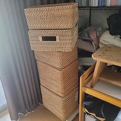 無印良品ラタン収納ボックスの画像