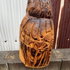 木彫り　ふくろうの画像