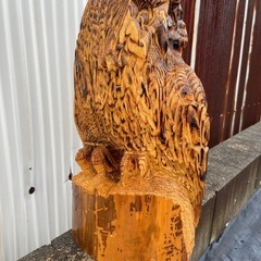 木彫り　ふくろうの画像