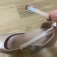 ベージュ 15cmヒール ハイヒール アンクルストラップの画像