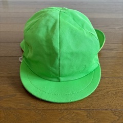 保育園帽子　黄緑×黄の画像