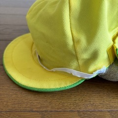 保育園帽子　黄緑×黄の画像