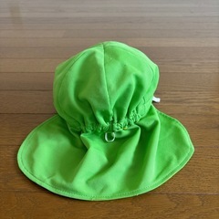 保育園帽子　黄緑×黄の画像