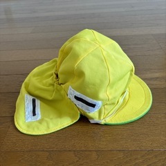 保育園帽子　黄緑×黄の画像