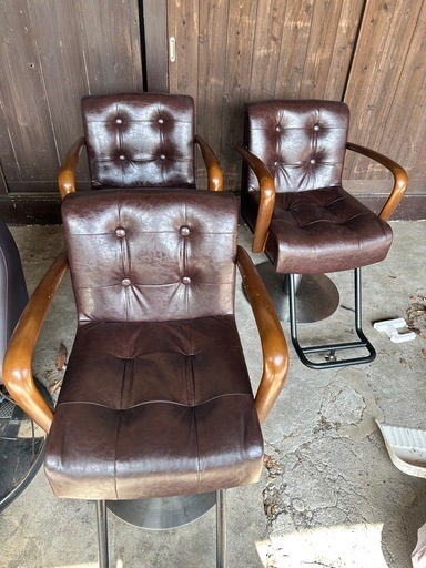 ビューティーガレージ　セット椅子3脚