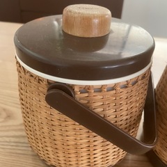 最終お値下げ！レトロ！タイガー籐ポット　保冷の画像
