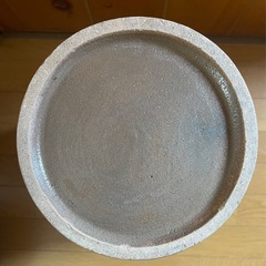 焼物 傘立て　傘入れ　大きな壺　黒　和柄　の画像