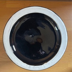 傘入れ　傘立てに　花瓶　花器　黒ブラック　陶器の画像
