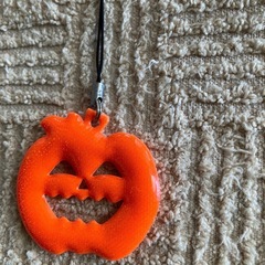 ストラップ　ハロウィン　カボチャ　オレンジの画像
