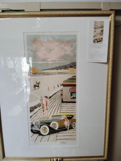 ラモン・ディレイ　『キュールマリン、ドービィル』リトグラフ