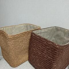 ナチュラルテイストなBOXケース2個セットの画像