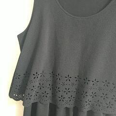 3L・透かし花柄ワンピースの画像
