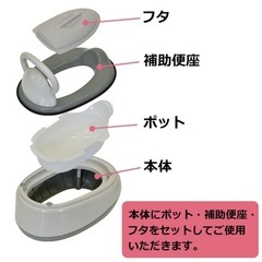おまる　補助便座　踏み台　３way   トイトレの画像