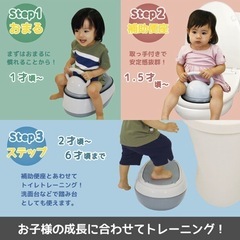 おまる　補助便座　踏み台　３way   トイトレの画像
