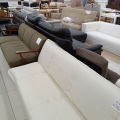 ★ジモティ割あり★ IKEA 2人掛ソファ ホワイト H56.5×D87×W176 クリーニング済み HJ6906の画像