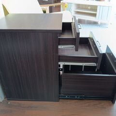 ３段キャビネット　引出し　書類収納　ローチェスト　ブラウン　サイズ（約）幅40×奥45×高61　　■近隣配送無料 買取GO‼　栄和店の画像