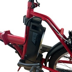 【ほぼ未使用・電動アシスト自転車】SUISUI 折りたたみ式 20インチ レッド バッテリー＆充電器付きの画像