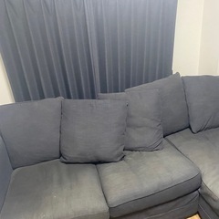 【IKEA
】L字型ファブリックソファ