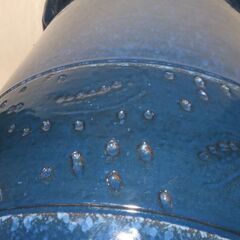 ブルーカラー ツボ 花瓶 傘立てなど の画像