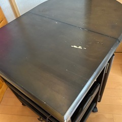折り畳み式キッチンワゴン　トレー付きの画像