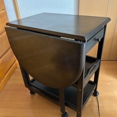 折り畳み式キッチンワゴン　トレー付きの画像