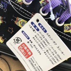 【未使用品】非売品 スポンジボブ スニーカー パープル　25cm アミューズメント景品 プライズ品 メンズ レディースの画像