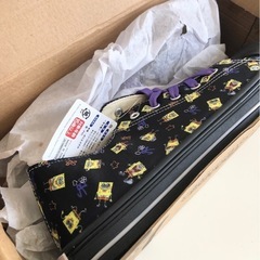 【未使用品】非売品 スポンジボブ スニーカー パープル　25cm アミューズメント景品 プライズ品 メンズ レディースの画像