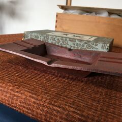 お値下げ【昭和レトロ】【未使用品】鋳物 謹製 灰皿 鉄 金属 工芸品 雑貨 喫煙具 キムラ堂 京都 ヴィンテージの画像