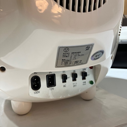 【未使用】TOP ONE top one 　CH-0110L 冷温庫　卵型冷温庫 ミニ冷蔵庫 エッグ形　説明書　箱　コード付き　たまご