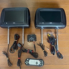 ZAIN ヘッドレストモニター 2個セット ブラック　９インチ大...