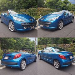 ☆程度良好！プジョー PEUGEOT 207CC クーペカブリオレ 車検取得予定 AA評価『4』修復歴無 内外装とも『B評価』☆東京/大田区【下取OK】の画像