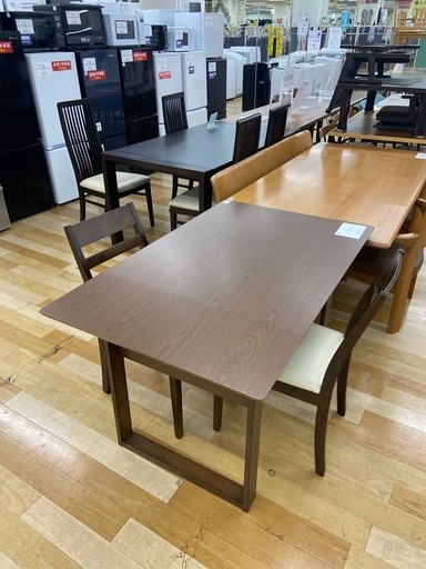 【トレファク ラパーク岸和田店】ニトリ ダイニング3点セット 片バタ式 ブラウン