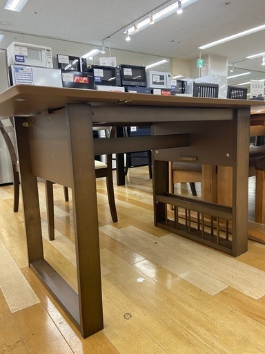 【トレファク ラパーク岸和田店】ニトリ ダイニング3点セット 片バタ式 ブラウン